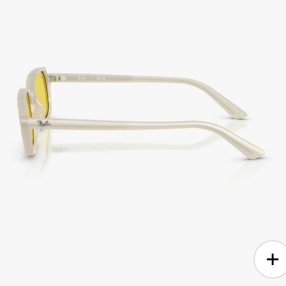 Ray-Ban Beige Sunglasses with Amber Lenses